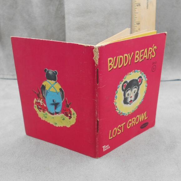 Whitman Tiny Tales #2952 Buddy Bear's Lost Growl 1949 Antique Children's Book - Picture 2 of 10